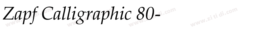Zapf Calligraphic 80字体转换